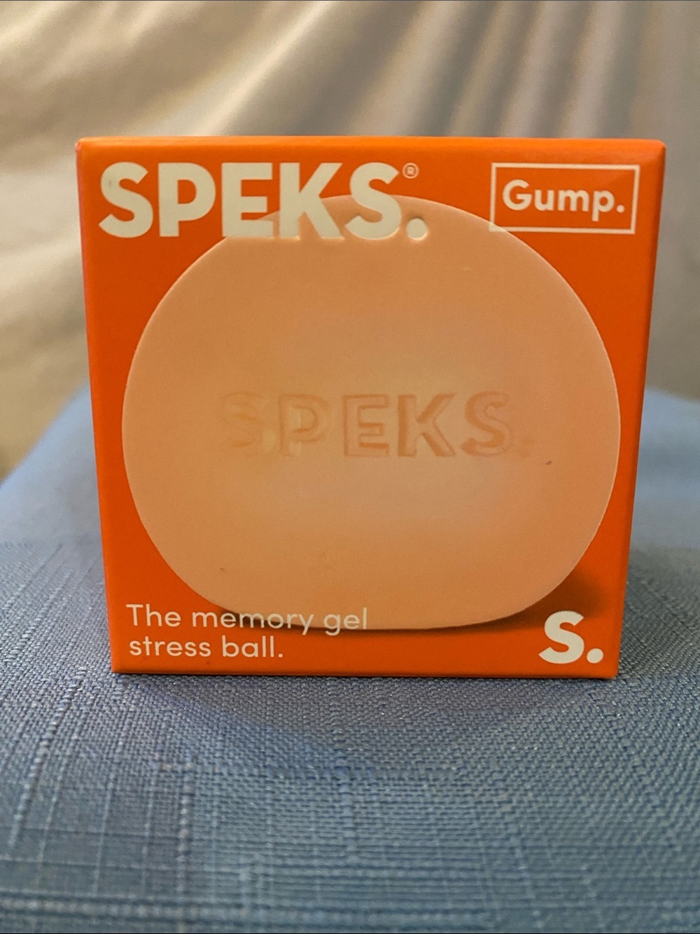 Speks Gump Memory Gel Stress Ball Reef Orange Squeezable Fidget Toy New